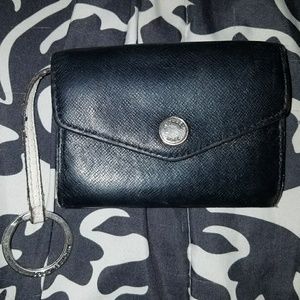 MICHAEL KORS Black Leather Wallet with Key Ring